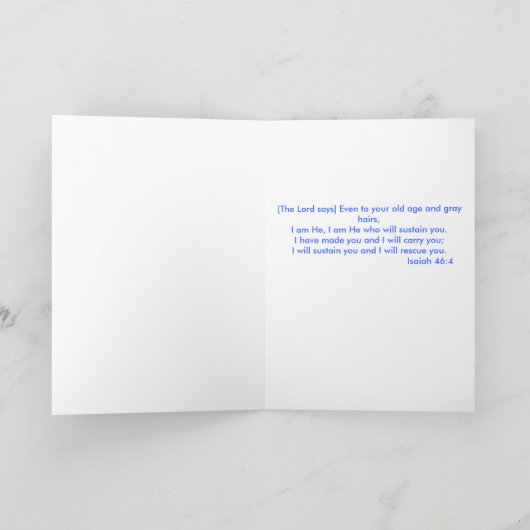 アイザイアの46:4、祖母の人形 カード (内部)