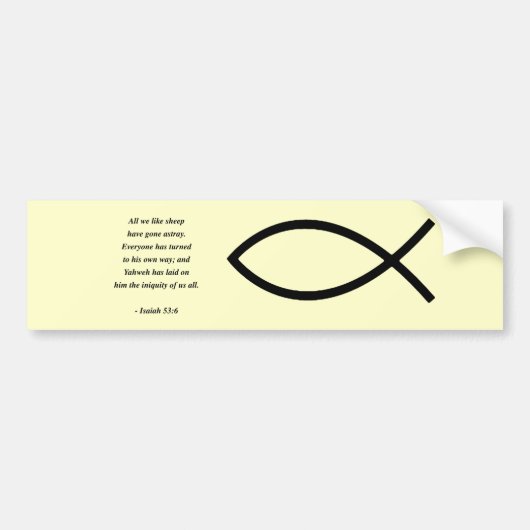 アイザイアの53:6 バンパーステッカー (正面)