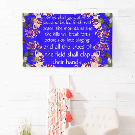 アイザイアは喜び教会クリスチャンの旗と行きます 横断幕 (インサイチュ)