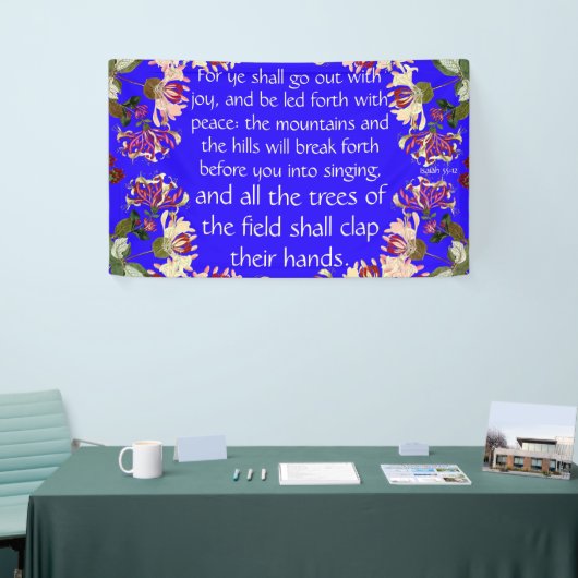 アイザイアは喜び教会クリスチャンの旗と行きます 横断幕 (トレードショー)