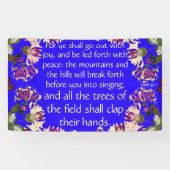 アイザイアは喜び教会クリスチャンの旗と行きます 横断幕 (横)