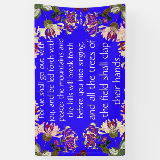 アイザイアは喜び教会クリスチャンの旗と行きます 横断幕 (縦)