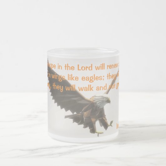 アイザイア40の31曇らされたワシのマグ フロストグラスマグカップ (中央)