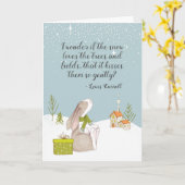 アイザス疑問に思もしノー引用文カワイトバニークリスマス カード (黄色い花)