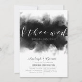 アイザダーク結婚ウォーター色のゴシック結婚式招待状 招待状 (正面)