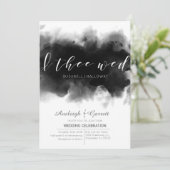 アイザダーク結婚ウォーター色のゴシック結婚式招待状 招待状 (スタンド正面)