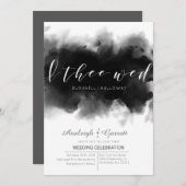 アイザダーク結婚ウォーター色のゴシック結婚式招待状 招待状 (正面/裏面)