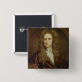 アイザックニュートン1702年のポートレート 缶バッジ (正面&裏面)