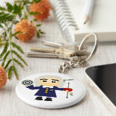 アイザックニュートン キーホルダー (側面)