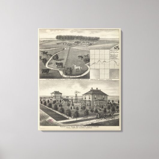 アイザックムルホランドランチ&レジデンス,カンザス キャンバスプリント (正面)