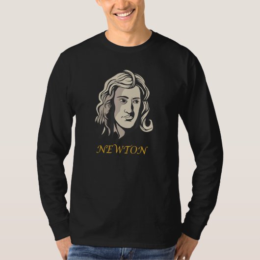 アイザック卿の有名なニュートン物理学数学者 Tシャツ (正面)
