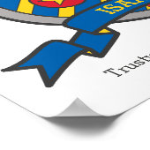 アイザック名とは男の子の紋章のポスタープリント ポスター (角)