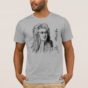 アイザック・ニュートンの肖像と署名 Tシャツ