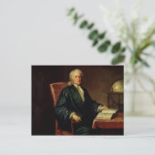 アイザック・ニュートンの肖像、1726年頃 ポストカード (スタンド正面)