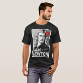 アイザック・ニュートン ポスター風 ポップアート Tシャツ (正面フル)