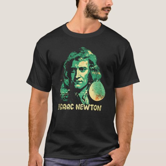 アイザック・ニュートン 重力 物理学者 物理学 科学 Tシャツ (正面)