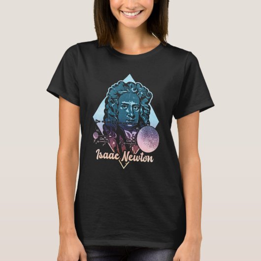 アイザック・ニュートン 重力 物理学者 物理学 科学 Tシャツ (正面)