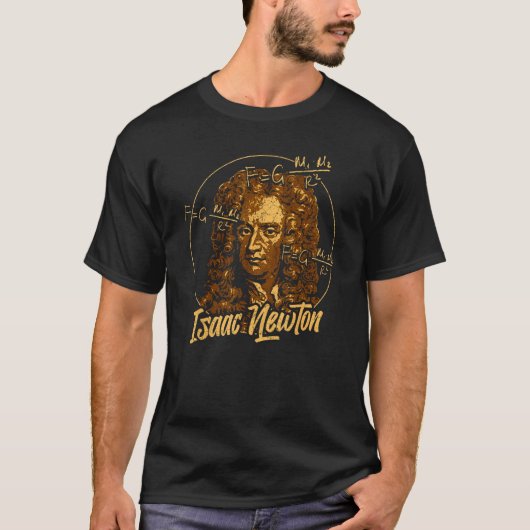アイザック・ニュートン 重力 物理学者 物理学 科学 Tシャツ (正面)