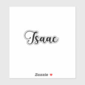 アイザック ネーム - 手書きカリグラフィー シール (シート)