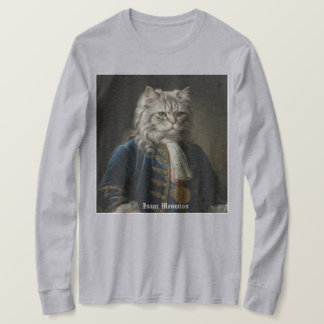 アイザック・ミュートン・ニュートン (子猫/ネコのテーマ) デザイン Tシャツ