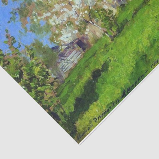 アイザック・レビタンがアップルの木々を咲かせる 薄葉紙 (詳細)