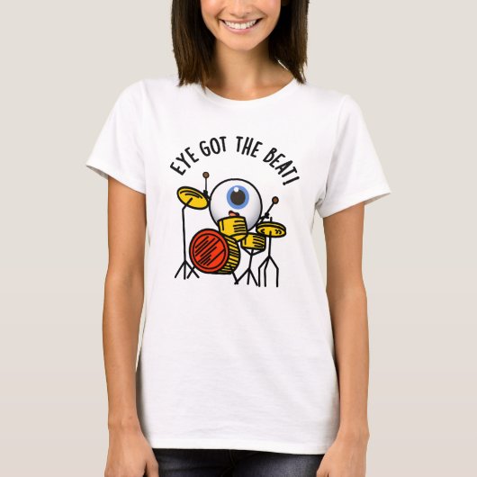 アイザ得ビートおもしろいドラマー Tシャツ (正面)