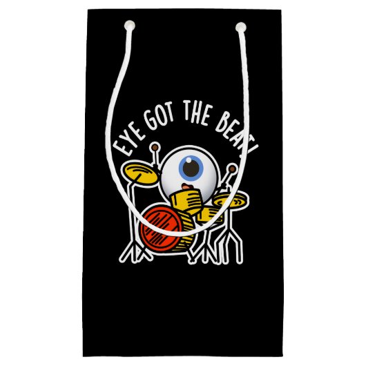 アイザ得ビートドラマーおもしろいプンダークBG スモールペーパーバッグ (正面)