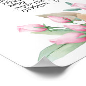 アイシェチイルヘブルミシュレイピンクローゼアートプリント ポスター (角)