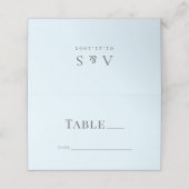 アイシモダンー結婚ブルー折り座席表 プレイスカード (外部開封)