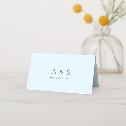 アイシモダンー結婚ブルー折り座席表 プレイスカード (裏面)