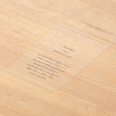 アイシャエレガントモダン結婚ス アクリル招待状 (レイダウン)