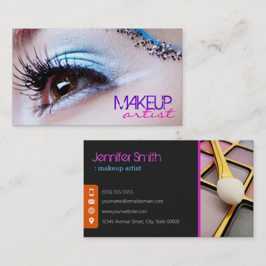 アイシャスタイリッシュドー – メイクアップアーティスト 名刺 (正面/裏面)