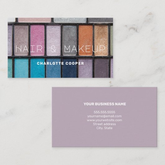 アイシャドウのヘアメイクアップ 名刺 (正面/裏面)