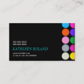 アイシャドーカラフルパレット化粧アーティスト化粧品 名刺 (裏面)