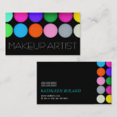 アイシャドーカラフルパレット化粧アーティスト化粧品 名刺 (正面/裏面)