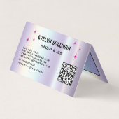 アイシャドーフェイクパレット折り畳みロイヤリティカード 名刺 (裏面)