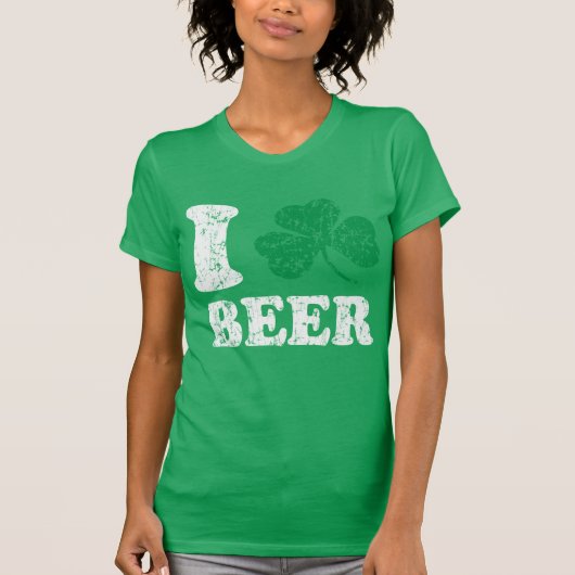 アイシャムロックビールアイリッシュSt patricks day Tシャツ (正面)