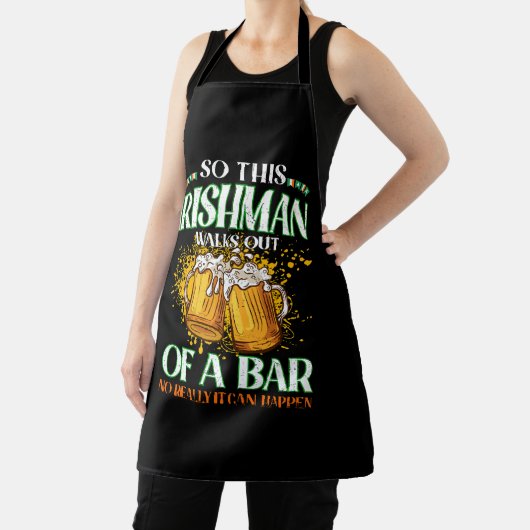 アイシュマンがビールを飲む聖パトリックの日 エプロン (インサイチュ)