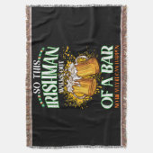 アイシュマンがビールを飲む聖パトリックの日 スローブランケット (正面縦)