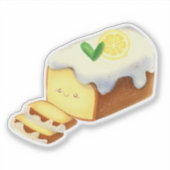 アイシングがかかったレモン風味のケーキ シール (正面)