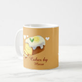 アイシングがかかったレモン風味のパウンドケーキ コーヒーマグカップ (正面左)