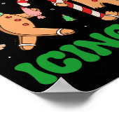 アイシングしてみたレトロChristmas Gingerbread N ポスター (角)