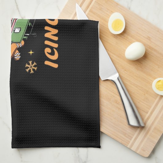 アイシングしてみた、ナースクリスマス、ジンジャーブレッド キッチンタオル (四つ折り)