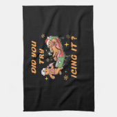 アイシングしてみた、ナースクリスマス、ジンジャーブレッド キッチンタオル (縦)