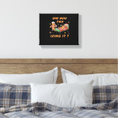 アイシングしてみた、ナースクリスマス、ジンジャーブレッド キャンバスプリント (インサイチュ (寝室))