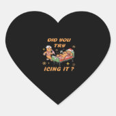 アイシングしてみた、ナースクリスマス、ジンジャーブレッド ハートシール (正面)