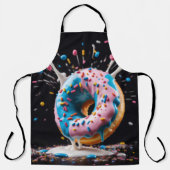 アイシングとカラフルを振りかけるドーナツ エプロン (正面)
