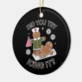 アイシングを試してみた学校ナースクリスマスPICU セラミックオーナメント (左)