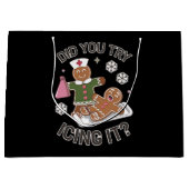 アイシングを試してみた学校ナースクリスマスPICU ラージペーパーバッグ (正面)