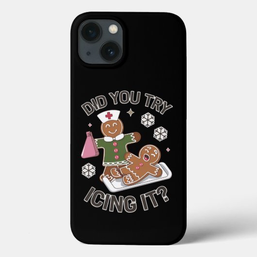アイシングを試してみた学校ナースクリスマスPICU Case-Mate iPhoneケース (裏面)